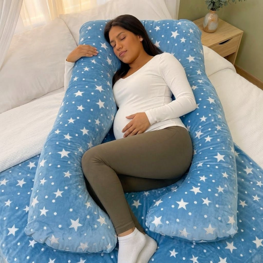 🤰 💖 ALMOHADA MATERNAL PREMIUM 5 EN 1 – DESCANSO, LACTANCIA Y SOPORTE