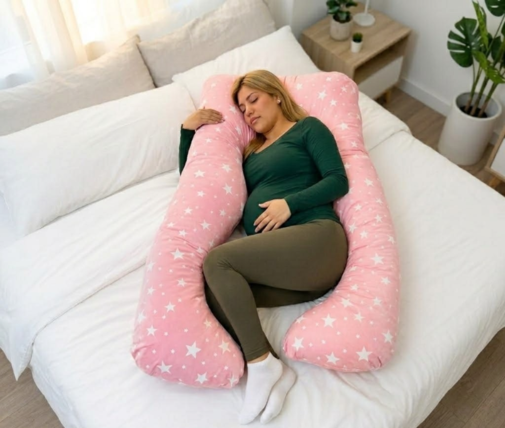 🤰 💖 ALMOHADA MATERNAL PREMIUM 5 EN 1 – DESCANSO, LACTANCIA Y SOPORTE